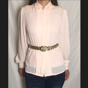 Claudia Barnes vintage pleated blouse
